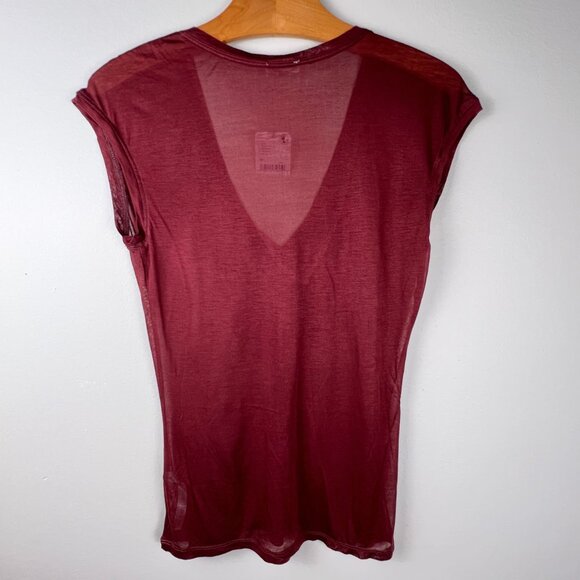 FREE PEOPLE On Air V-Neck Tee - Bittersweet - Picture 5 of 8